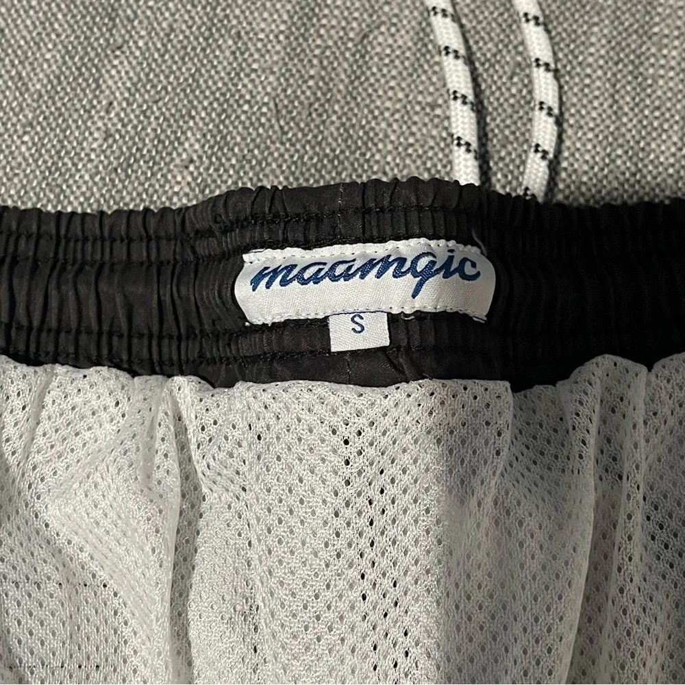 Men’s | Size Small | Swim Trunks | Black & Red